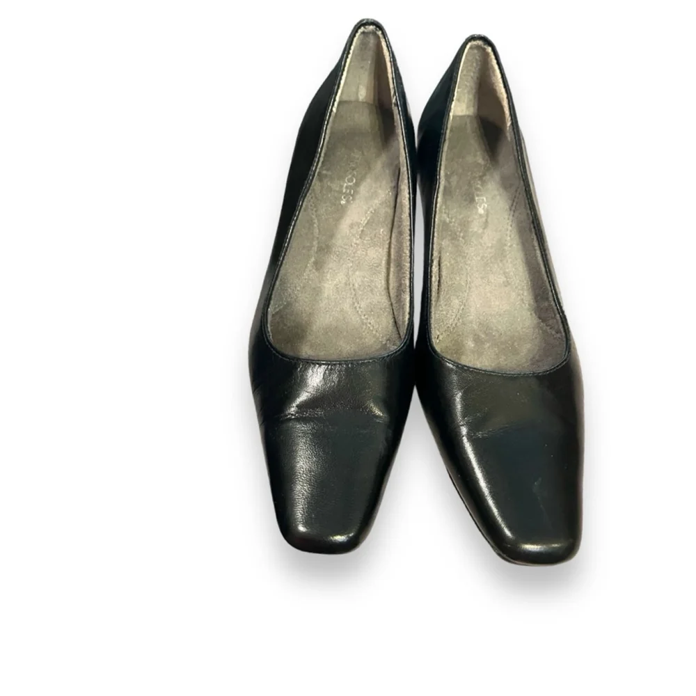 Aerosoles Leather Black Pumps Kitten Heel